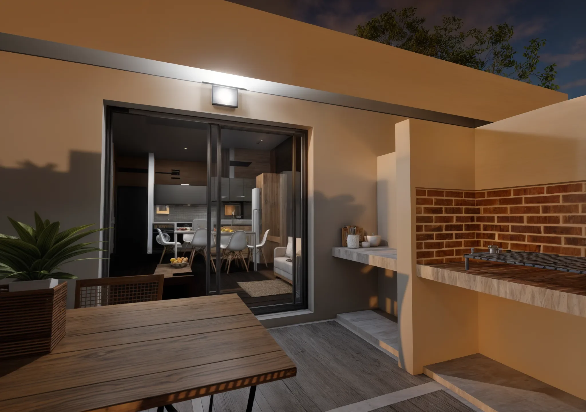 Residencial Docta 9615 — conexión interior-exterior